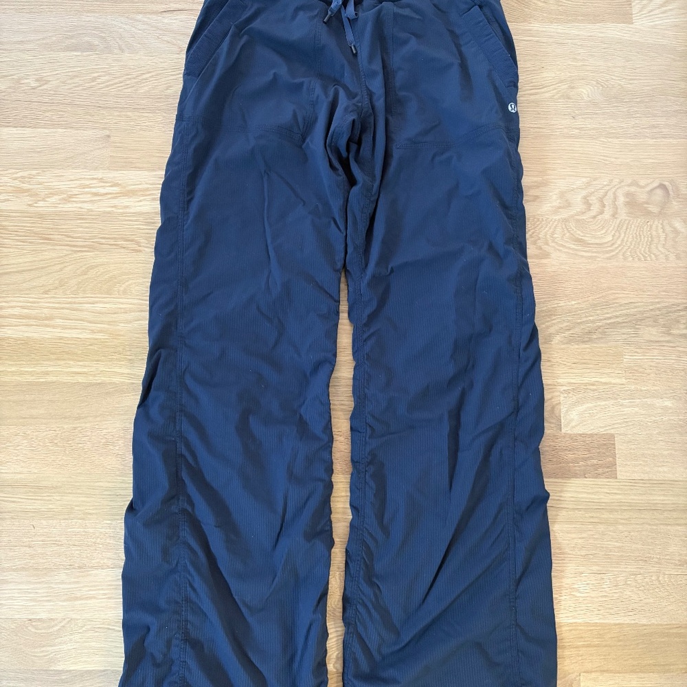 lululemon lined dance studio pant size 8 long navy